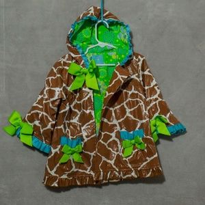 Mud Pie Raincoat in girls size 12-18 months fits 2